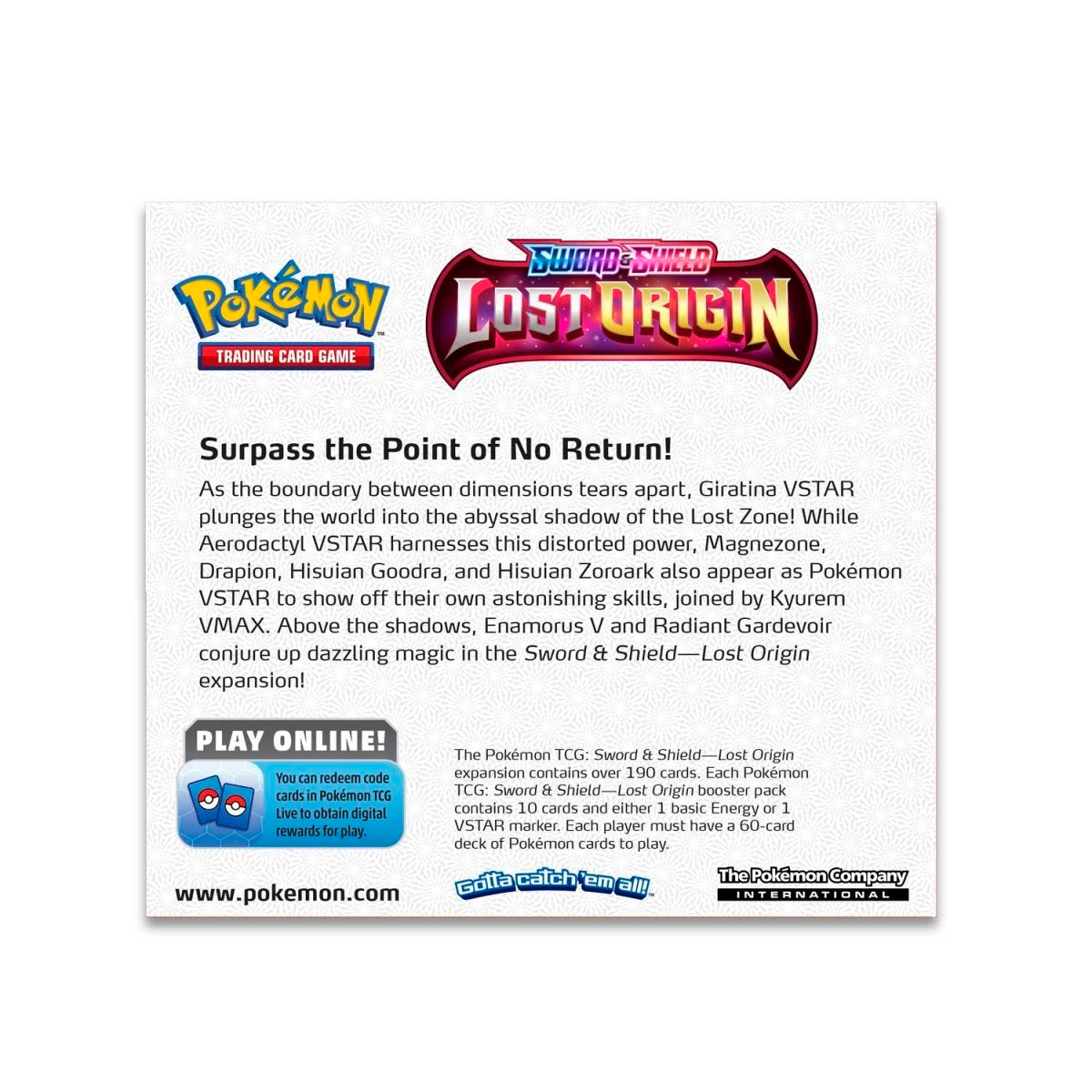 Pokemon TCG: Sword & Shield - Lost Origin - Booster Box